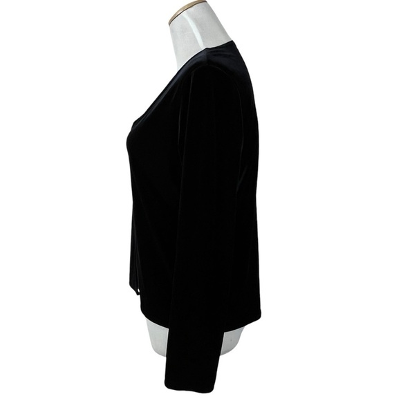 Vintage 90’s Y2K Black Velvet Single Button Whimsigoth Witchy Cardigan Sz. Small - Picture 3 of 8